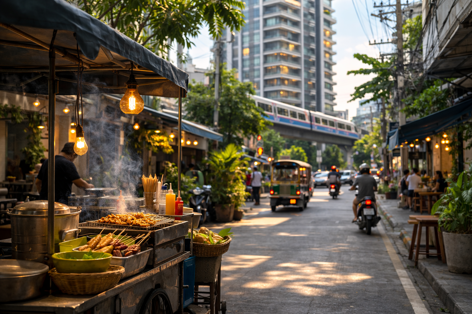 Neighborhood street vibe Bangkok